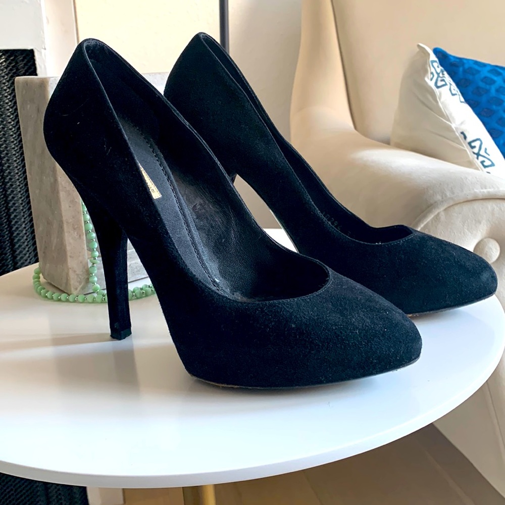 Dolce and Gabbana black suede high heels